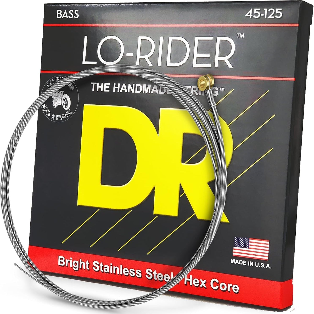 Dây Đàn Guitar Bass DR Strings LO-RIDER Stainless Steel Medium 5-String, 45-125