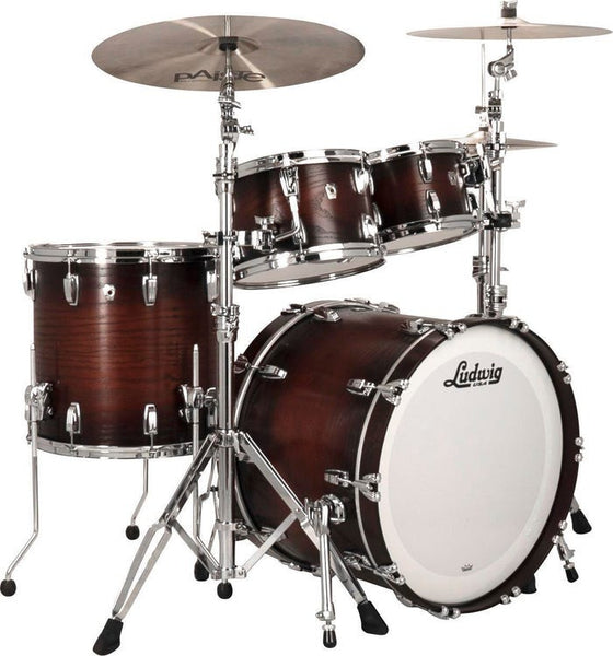 Trống Cơ Ludwig Classic Oak Studio 4-Pc Shell Pack, Brown Burst
