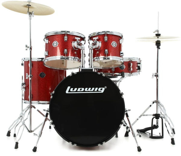 Trống Ludwig Accent 20" 5-Pc Fuse Complete Shell Pack, Red Sparkle