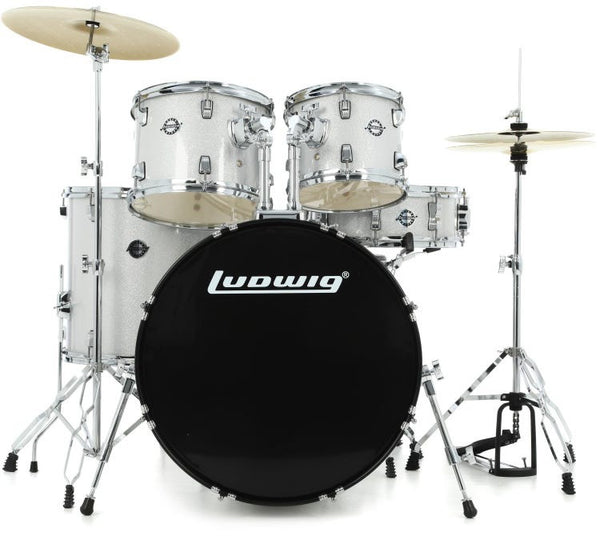 Trống Ludwig Accent 22" 5-Pc Complete Shell Pack, Silver Sparkle