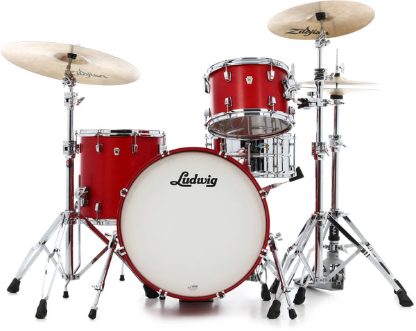 Trống Cơ Ludwig NeuSonic Downbeat 3-pc Shell Pack, Satin Diablo Red