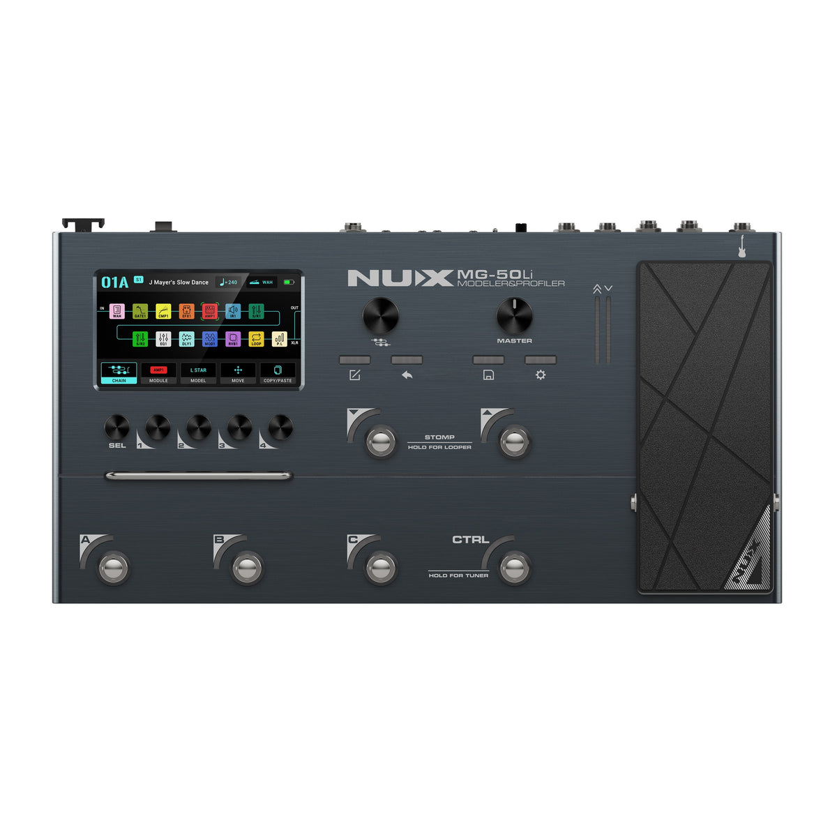 Pedal Guitar Multi Effect Nux MG-50Li