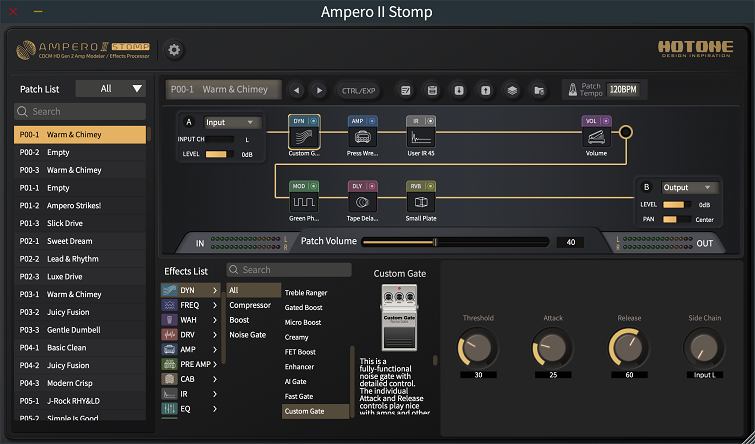 Multi Effect Pedal Ampero II Stomp MP-300 10th Anniversary Limited Edition thương thích phần mềm Win/Mac