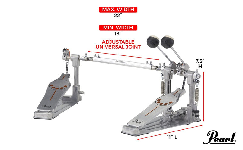 Pedal Đôi Trống Bass Pearl P932 Demon-Style Longboard
