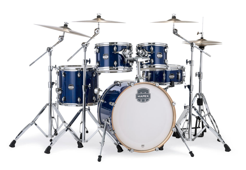 Trống Cơ Mapex MM504SF Fusion 5-Pc Shell Pack (20"/10"/12"/14"/14") màu Midnight Blue