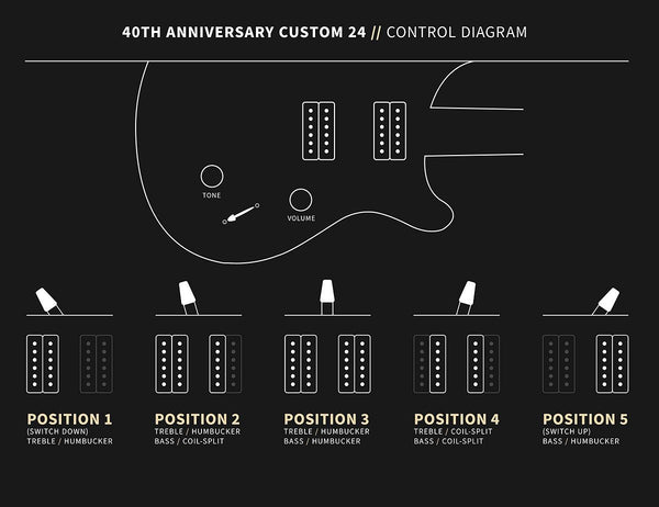 PRS 40th Anniversary Custom 24 Limited Edition - Control Diagram