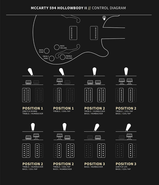 PRS McCarty 594 Hollowbody II, Controls Diagram