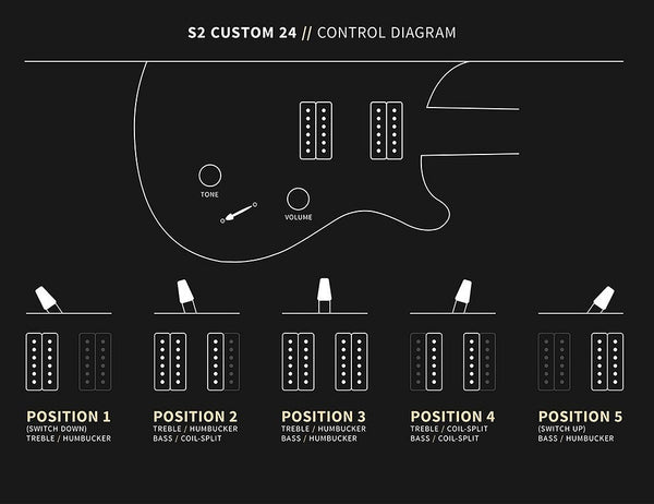 Đàn Guitar Điện PRS S2 Custom 24 - Control Diagram