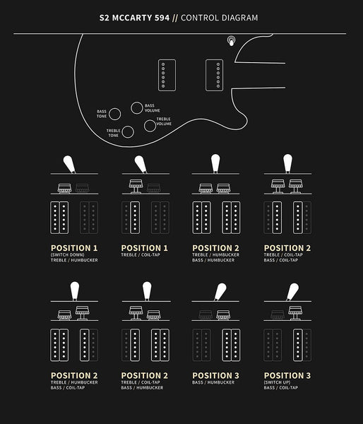 Đàn Guitar Điện PRS S2 McCarty 594 - Control Diagram