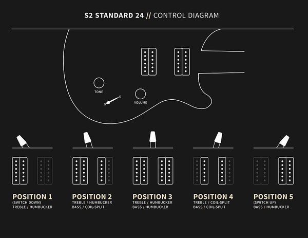 Controls trên Đàn Guitar Điện PRS S2 Standard 24 Satin