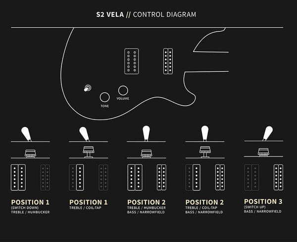 Controls trên Đàn Guitar Điện PRS S2 Vela Satin