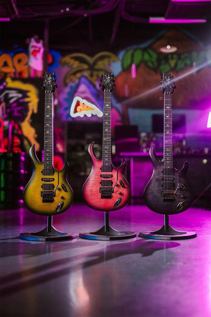 Đàn Guitar Điện PRS SE Chleo Herman Li Signature có 3 màu sắc cho bạn tuỳ chọn: Charcoal Purple Burst, Mantis Burst và Orchid Dusk