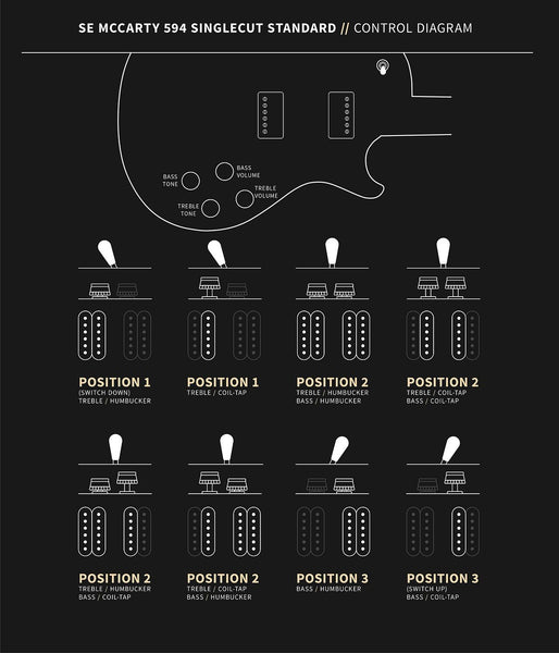 PRS SE McCarty 594 Singlecut Standard - Control Diagram