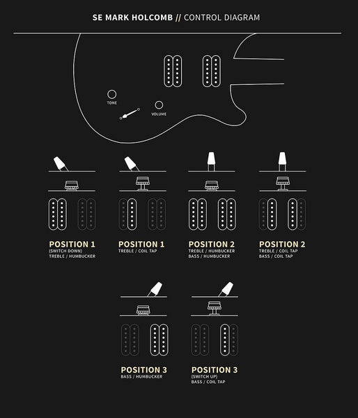 Đàn Guitar Điện PRS SE Mark Holcomb - Control Diagram