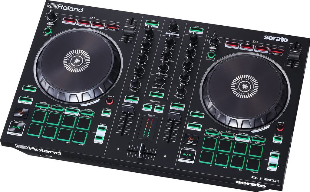 DJ Controller Roland DJ-202 2-channel Serato w/Drum Machine