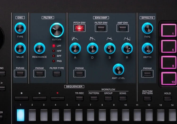 Bộ tạo mẫu nhạc (Pattern Sequencer) cổ điển được nâng cấp trên Roland FANTOM 6 EX