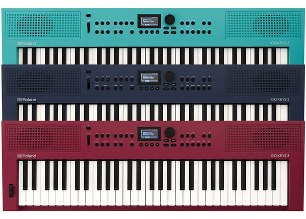 Đàn Organ Roland GO:KEYS 3 Music Creation có 3 màu: Midnight Blue, Red và Turquoise