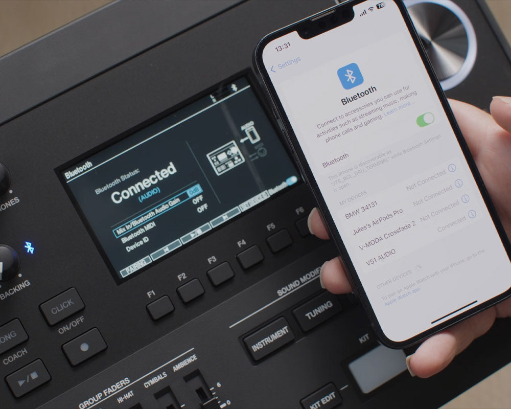 Bluetooth MIDI và phát nhạc qua Bluetooth trên Roland VAD516