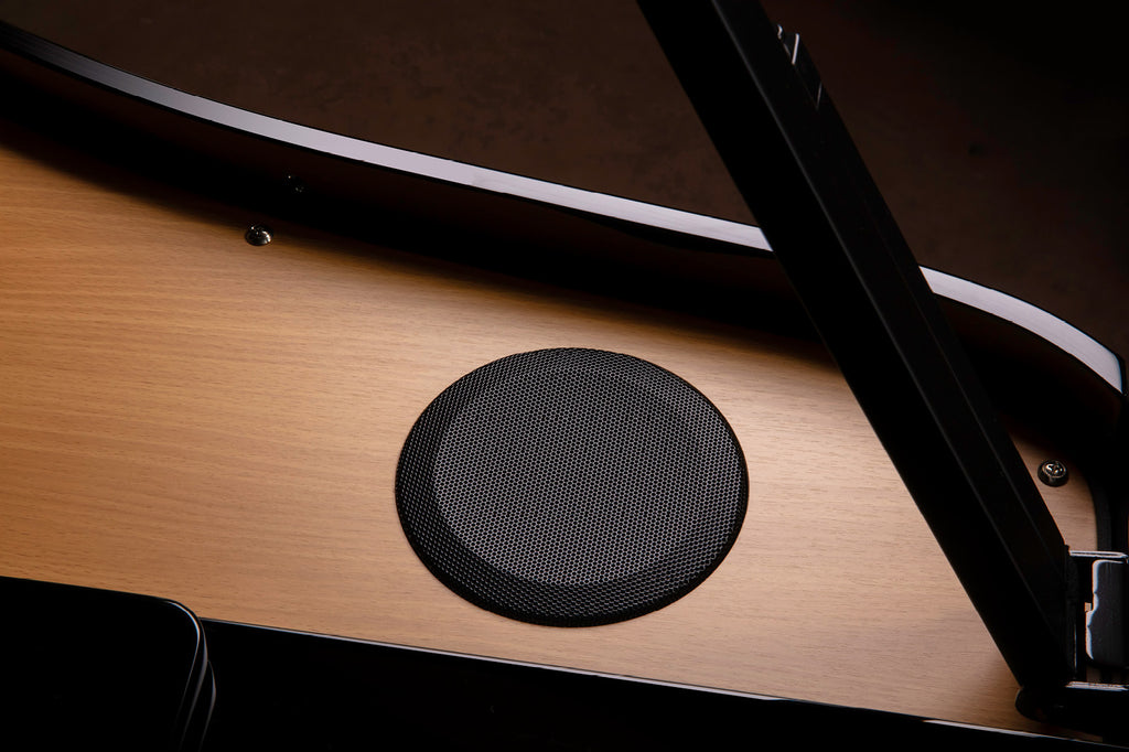 GP-6 phát ra âm thanh acoustic lớn từ thùng loa nhỏ bé của nó, nhờ hệ thống âm thanh trình chiếu Piano Reality Premium