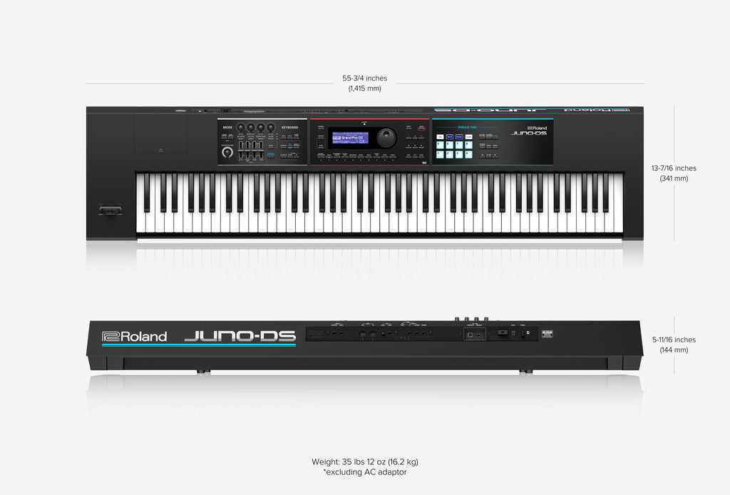 Synthersizer Roland JUNO-DS88-Size