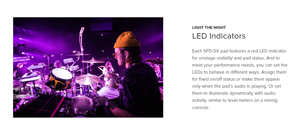 Đèn báo LED trên Roland SPD-SX