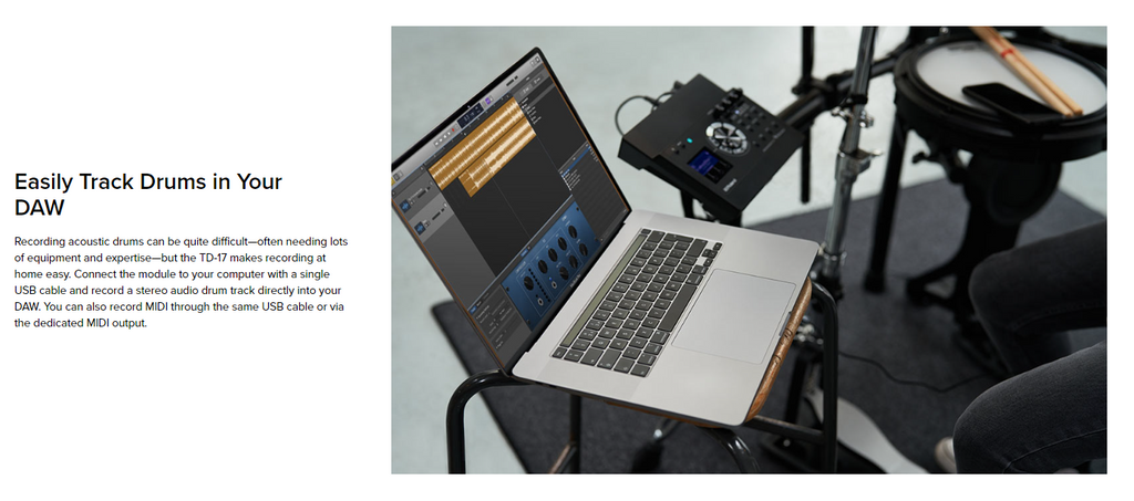Dễ dàng theo dõi trống trong DAW của bạn trên Roland TD-17