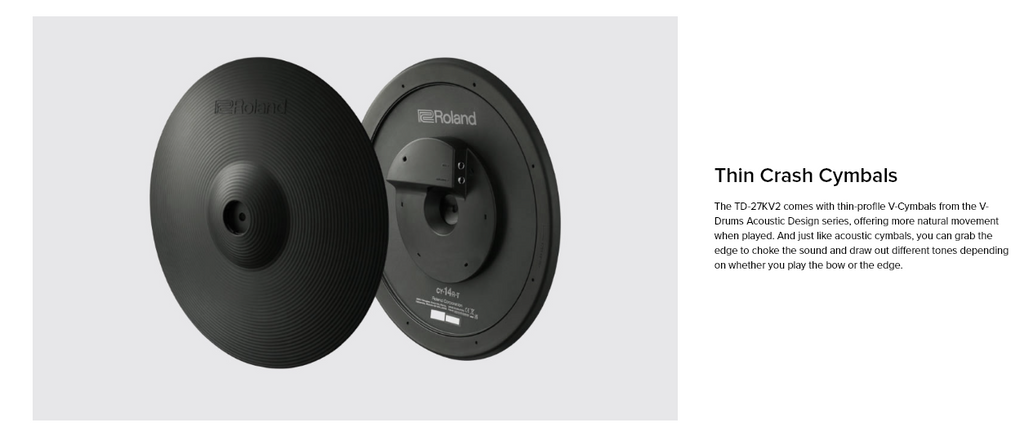 Crash Cymbal mỏng trên Roland TD-27KV2