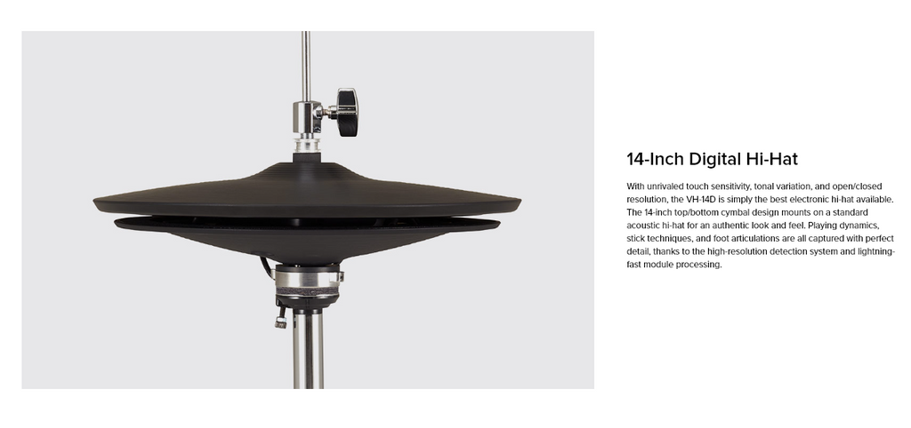 Hi-Hat kỹ thuật số 14 inch trên Roland TD-27KV2