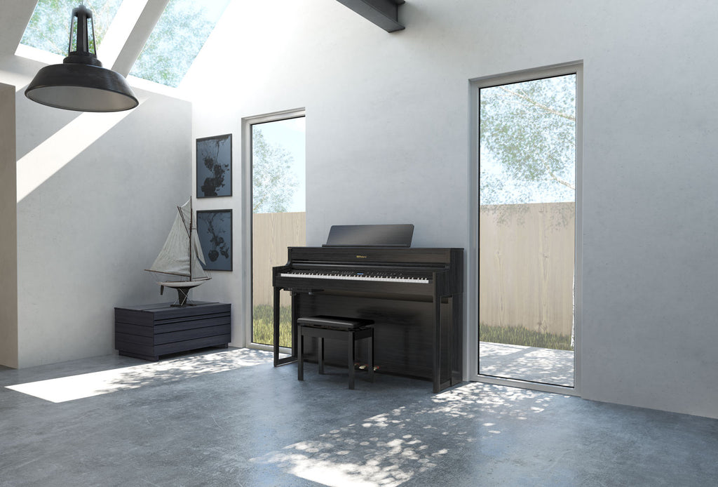 Roland HP-704 Digital Piano, Charcoal Black