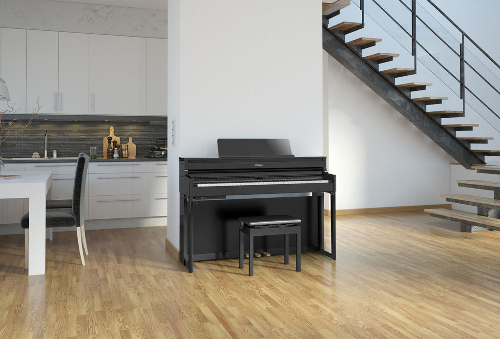 Roland HP-704 Digital Piano, Polished Ebony
