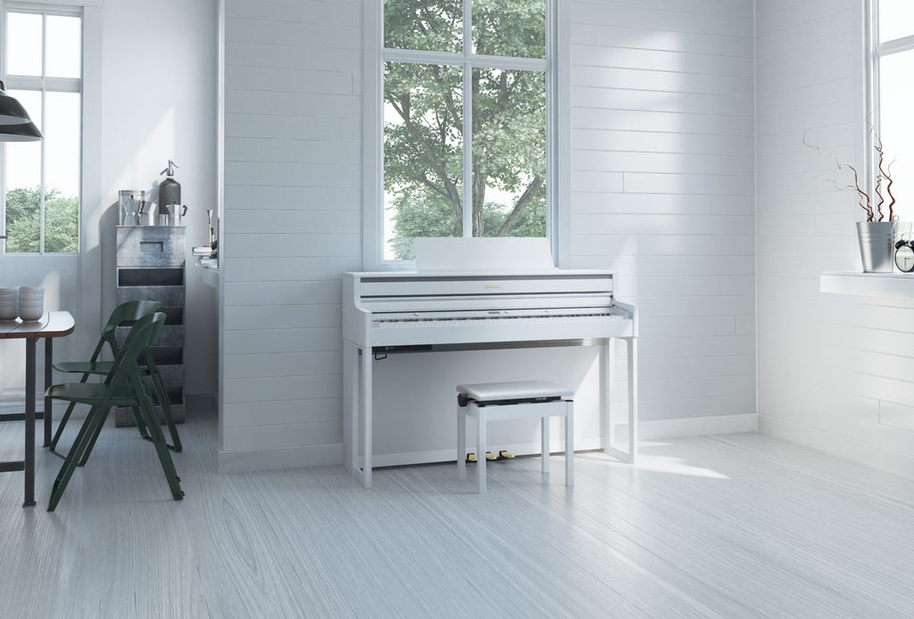 Roland HP-704 Digital Piano, White