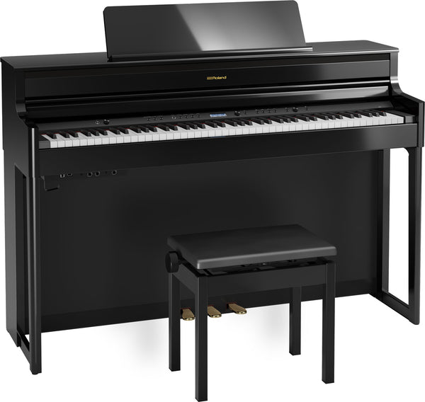 Roland HP-704 Digital Piano, Polished Ebony