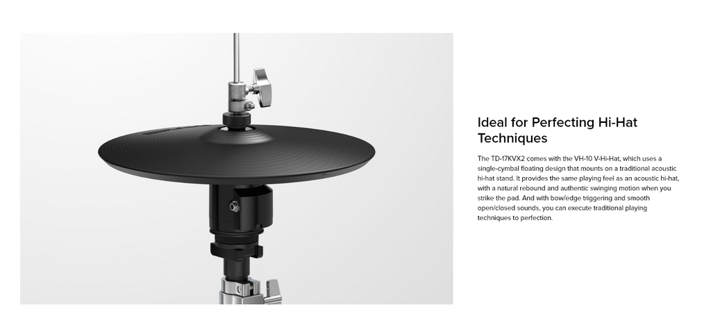 Roland TD-17KVX2 được nâng cấp với Hi-hat hoàn hảo hơn