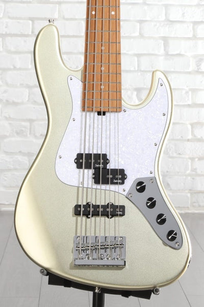 Đàn Guitar Bass 5-dây Sadowsky MetroExpress 21-Fret Hybrid PJ - Champagne Metallic, Roasted Maple Fingerboard