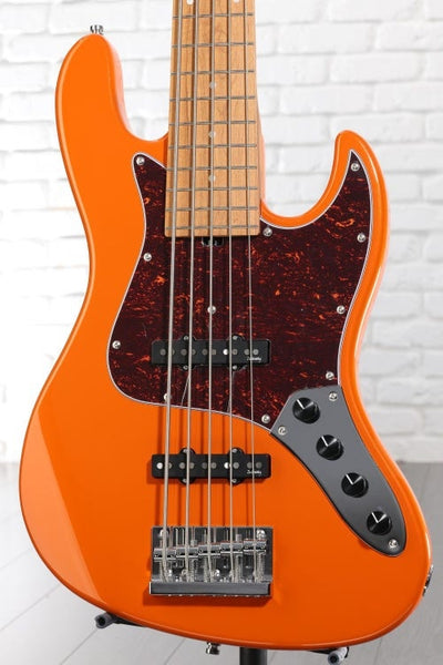 Đàn Guitar Bass 5-dây Sadowsky MetroExpress 21-Fret Vintage JJ - Candy Apple Orange Metallic, Roasted Maple Fingerboard