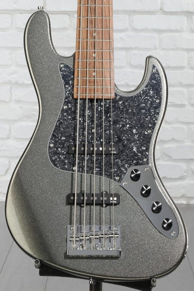 Đàn Guitar Bass 5-dây Sadowsky MetroExpress 21-Fret Vintage JJ - Silver Metallic, Morado Fingerboard