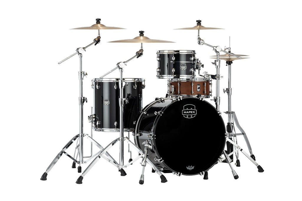 Trống Cơ Mapex SE426XH Organic Rock 3-Pc Shell Pack (22"/12"/16") màu Piano Black Lacquer