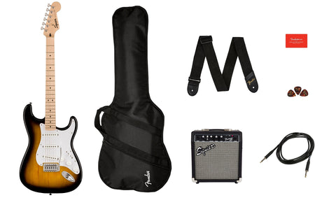 Đàn Guitar Điện Squier Sonic Stratocaster Pack, 2-Color Sunburst