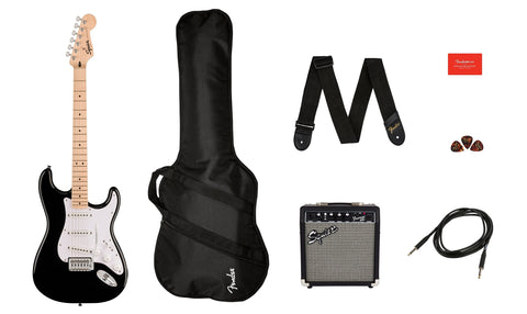 Đàn Guitar Điện Squier Sonic Stratocaster Pack, Black