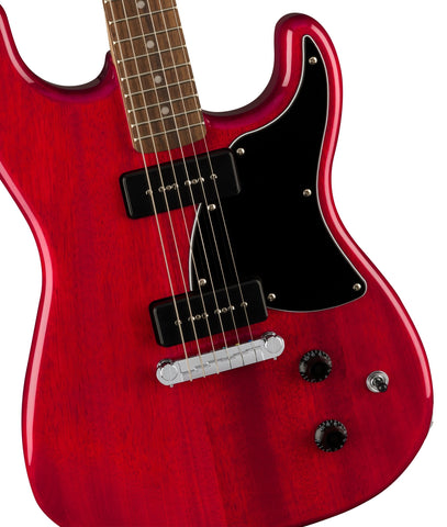 Đàn Guitar Điện Squier Paranormal Strat-O-Sonic Stratocaster, Crimson Red Transparent