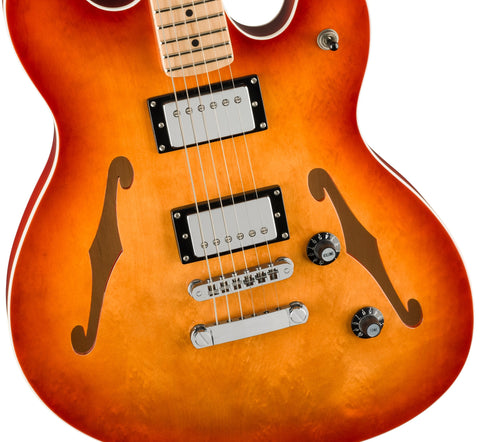Đàn Guitar Điện Squier Affinity Series Starcaster Deluxe, Maple FB, Sienna Sunburst