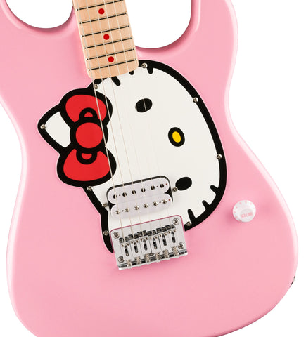 Đàn Guitar Điện Squier Hello Kitty Stratocaster, Pink