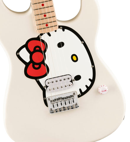 Đàn Guitar Điện Squier Hello Kitty Stratocaster, White