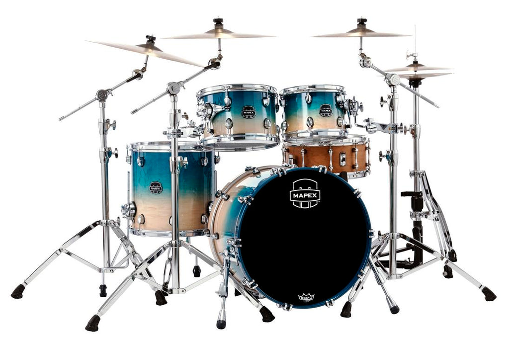Trống Cơ Mapex SR504X Fusion 4-Pc Shell Pack (20"/10"/12"/14") màu Aqua Fade