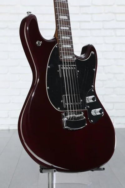 Đàn Guitar Điện Baritone Ernie Ball Music Man BFR Baritone StingRay - Trans Oxblood