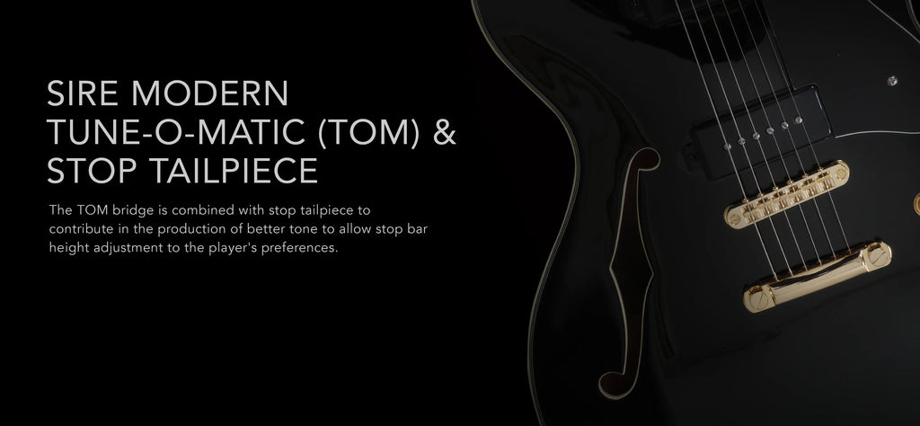 Sire Larry Carlton H7V có Sire Modern Tune-O-Matic và Stop Tailpiece