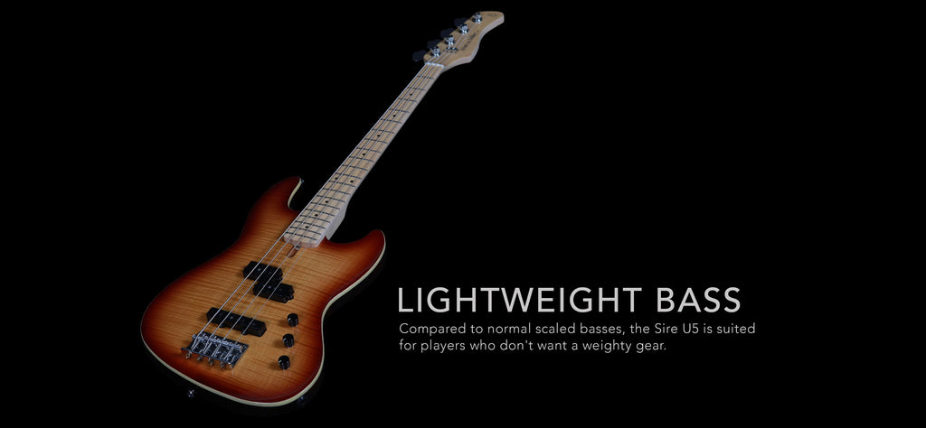 Sire Marcus Miller U5 là cây bass 4-dây có thang âm ngắn 30-inch