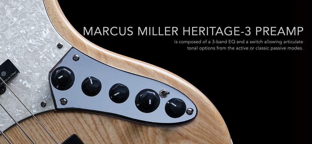 Sire Marcus Miller V8 được thiết kế kiểu J-Bass có hệ thống premp Heritage-3