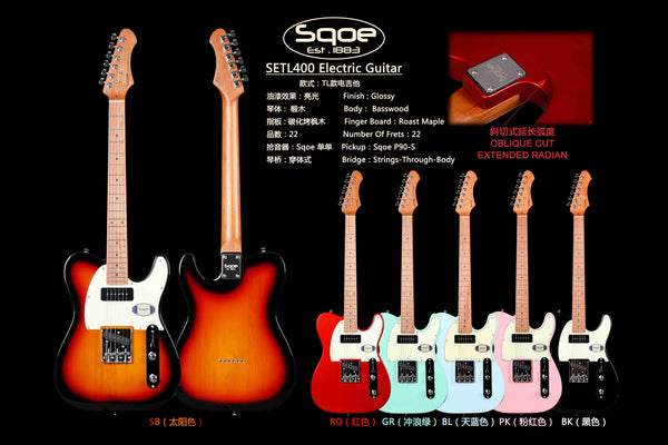 Đàn Guitar Điện Telecaster Sqoe SETL400