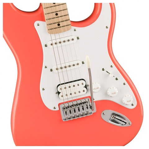 Squier Sonic Stratocaster HSS, Tahitian Coral w/Maple Fingerboard